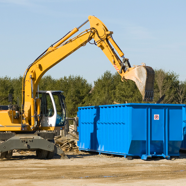 are there any restrictions on where a residential dumpster can be placed in Bascom